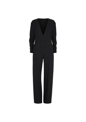 The Row Sylvana long-sleeve jumpsuit - Black