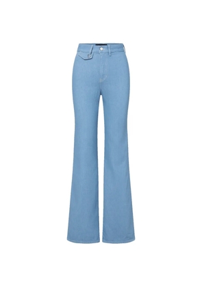 Veronica Beard Crosbie high-rise wide leg trousers - Blue