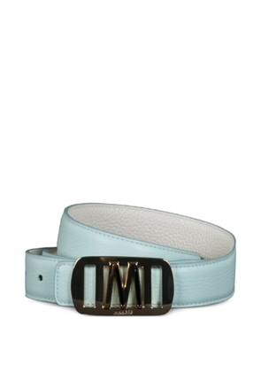 Moorer Hepsie reversible rectangular-buckle leather belt - Blue