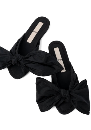 Nº21 bow flat sandals - Black