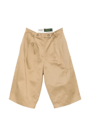 BATAKOVIC Belgrade pleated cotton shorts - Neutrals