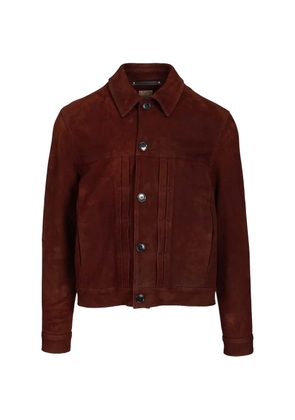 Paul Smith suede trucker jacket - Brown