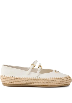 Prada leather ballerina shoes - White