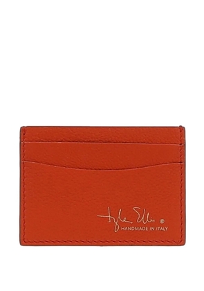 Tyler Ellis Chip pebbled-leather cardholder - Orange