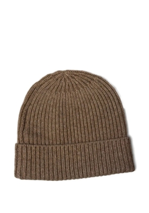 Emiliano Rinaldi ribbed beanie hat - Brown