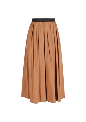 Tela pleated maxi skirt - Brown