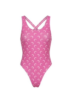 Marine Serre moon printed swimwear - Pink