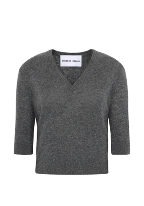 Emiliano Rinaldi V-neck sweater - Grey