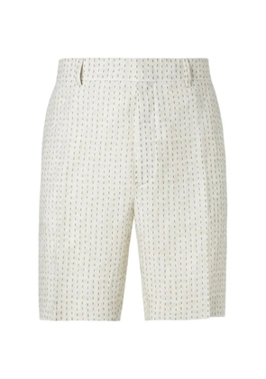 FENDI stitching linen trousers - Neutrals