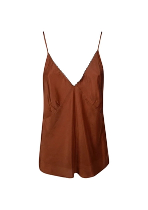 Forte Forte scalloped V-neck blouse - Brown