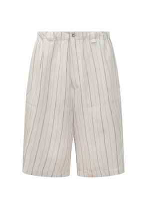 Willy Chavarria Toluca striped-pattern shorts - Neutrals