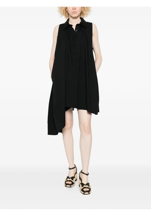 Isabelle Blanche beaded asymmetric mini dress - Black