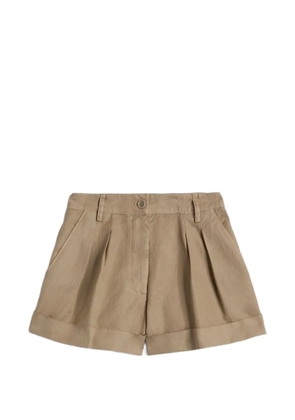 ASPESI linen gabardine shorts - Neutrals