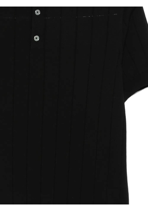 DIKTAT ribbed-knit polo shirt - Black