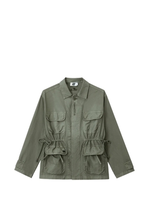 izzue drawstring-waist military jacket - Green