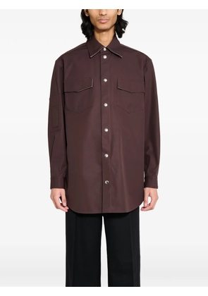 Namacheko MA-1 flap-pocket shirt - Brown