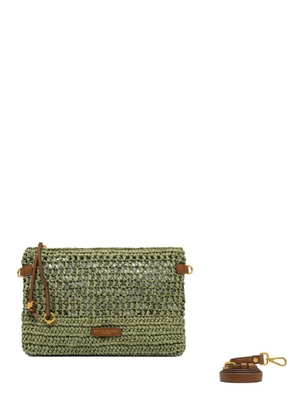 GIANNI CHIARINI small Nefeli crochet zip pouch bag - Green