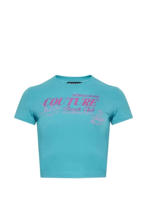Versace Jeans Couture graphic-print short-sleeve cotton T-shirt - Blue