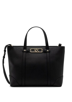 Armani Exchange logo-detail tote bag - Black