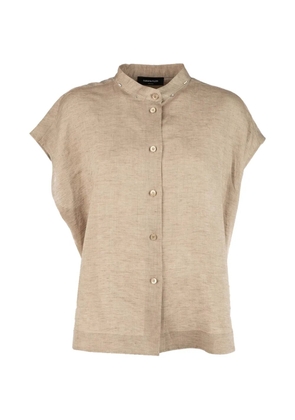 Fabiana Filippi mandarin collar button blouse - Neutrals