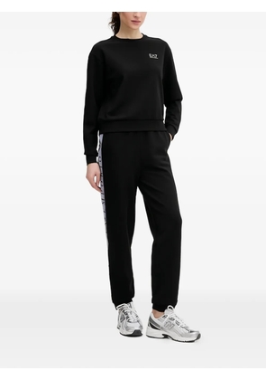 Ea7 Emporio Armani logo tape track suit set - Black