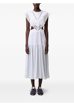 Claudie Pierlot lace-trim cutout dress - White