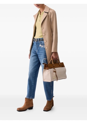 LIU JO classic-lapel belted trench coat - Neutrals