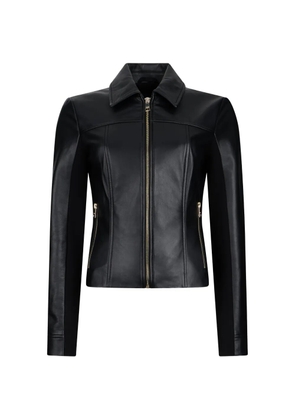 LIU JO zip-up leather jacket - Black