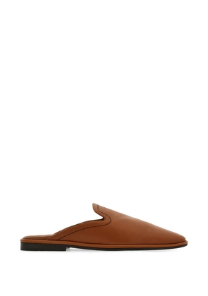 Ferragamo logo-print mules - Brown