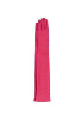 Balenciaga leather long gloves - Pink