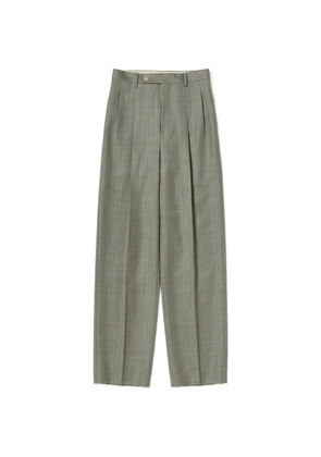 Auralee wide-leg pleated trousers - Green