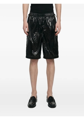 Laminar drawstring elasticated-waistband shorts - Black