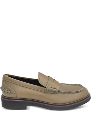 Tod's leather loafers - Green