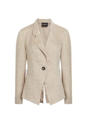 Emporio Armani button pocketed blazer - Neutrals