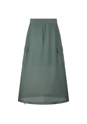 LIU JO patch-pocket maxi skirt - Green