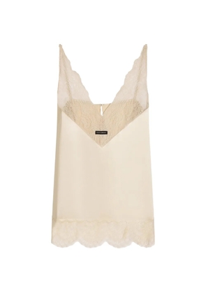 Dolce & Gabbana silk satin top - Neutrals