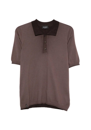 AROVESCIO button polo shirt - Brown