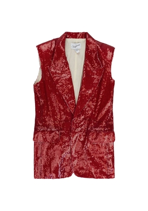 Vaquera sequin-embellishment gilet - Red