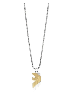 Emporio Armani logo-pendant necklace - Silver