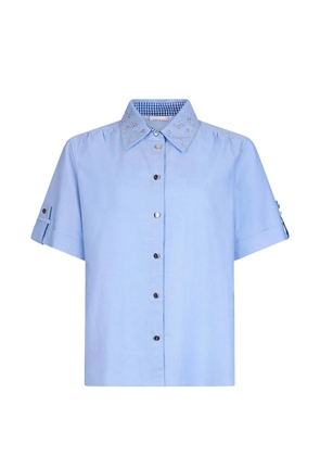 LIU JO bejewelled oxford shirt - Blue