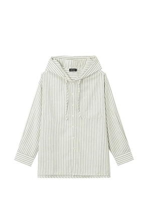 tout a coup striped hooded long-sleeve shirt - Neutrals