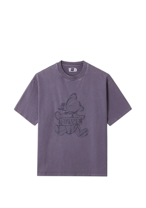 izzue embossed-bear T-shirt - Purple