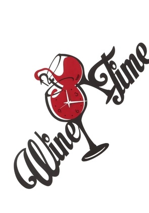 Arti & Mestieri wine time wall clock - Black