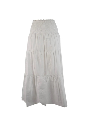 Michael Kors shirred tiered skirt - White