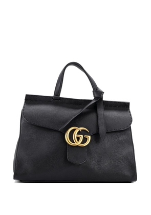 Gucci Pre-Owned GG Marmont Top Handle Bag Leather Medium satchel - Black