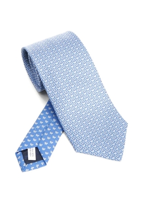 Ferragamo butterfly-print tie - Blue