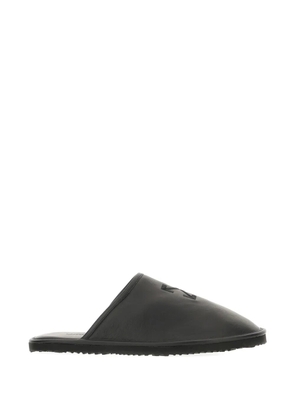 Off-White logo slippers - Black
