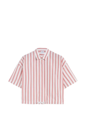 ASPESI striped tie shirt - White