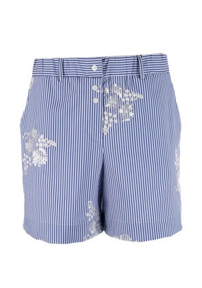 POST SCRIPTUM striped floral shorts - Blue