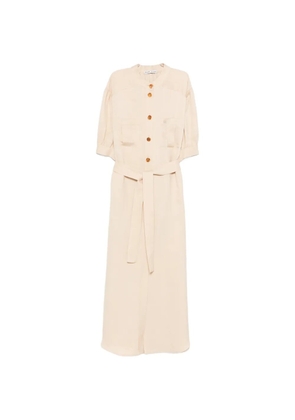 Blazé Milano Donzi Berber belted midi dress - Neutrals